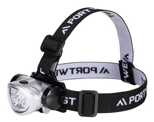 LED-Stirnlampe Silber