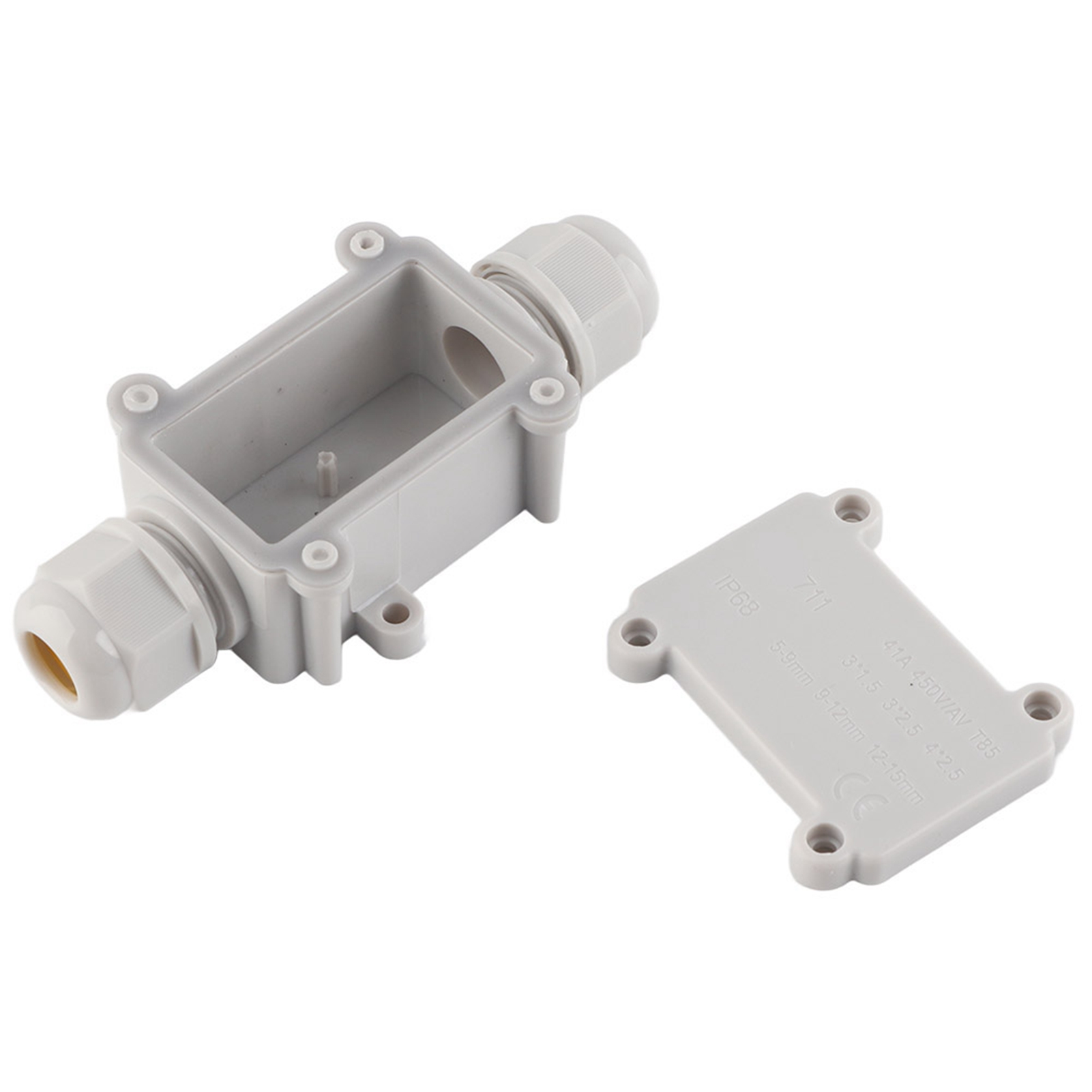 Ip68 Wasserdichte 2-wege-anschlussdose Für Elektrische Außenkabel, 450 V, 24 A
