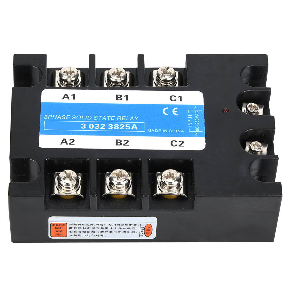 Dreiphasen-halbleiterrelais 80-250vac Eingang Ssr3 Ac Ac Elektrische Geräte Für Cnc-maschinen (berm-3 032 3825a（25a） )