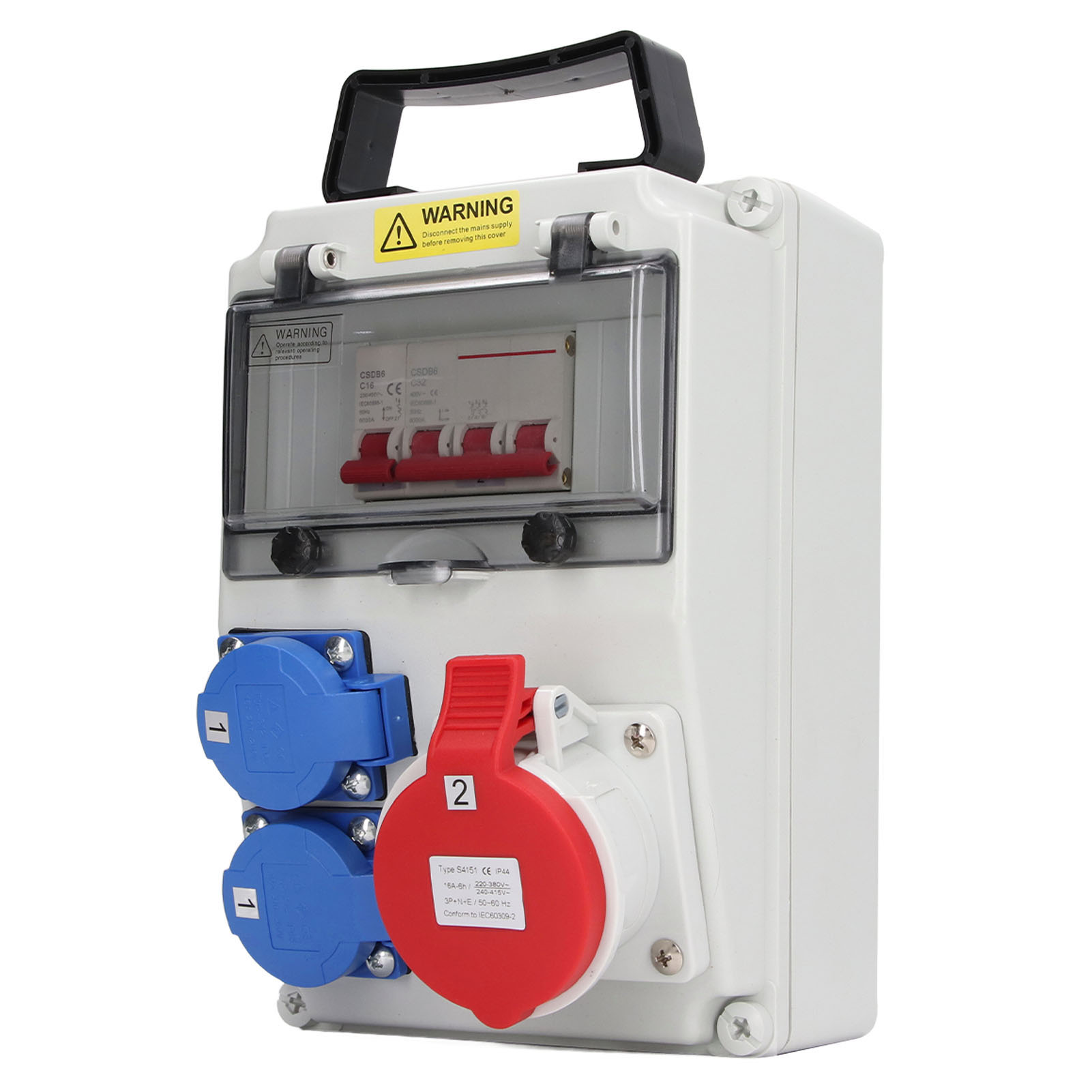 Stromverteiler Ac 200–250 V Universalsteckdose Ac 220–380 V 240–415 V Cee-steckdose Mit Schutzschalter