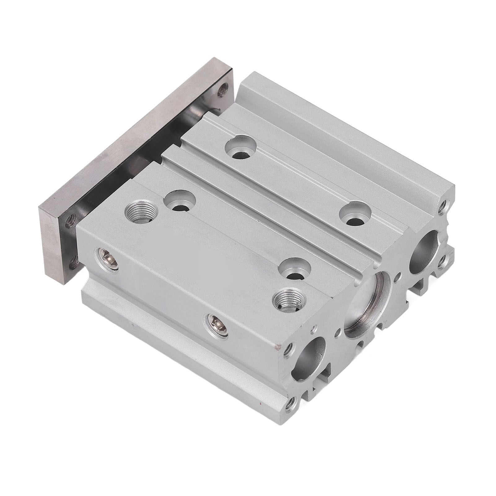 Pneumatischer Luftzylinder, 3-kolben-ausführung, Aluminiumlegierung, 20 Mm Bohrung, 40 Mm Hub, Doppelwirkung, Pt1/8