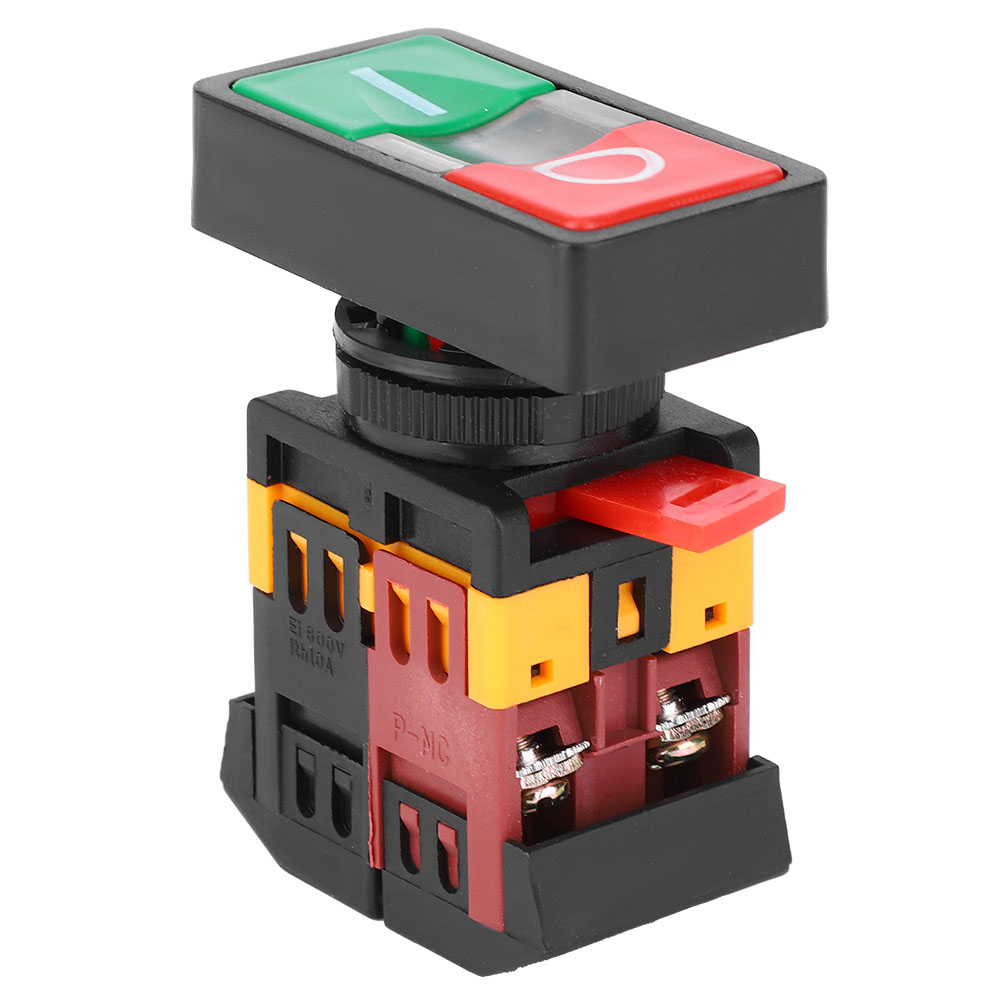 As-22/25n Doppel-drucktaster Mit Led-beleuchtung, Nonnc, Ein/aus, Momenttaster (220vac)