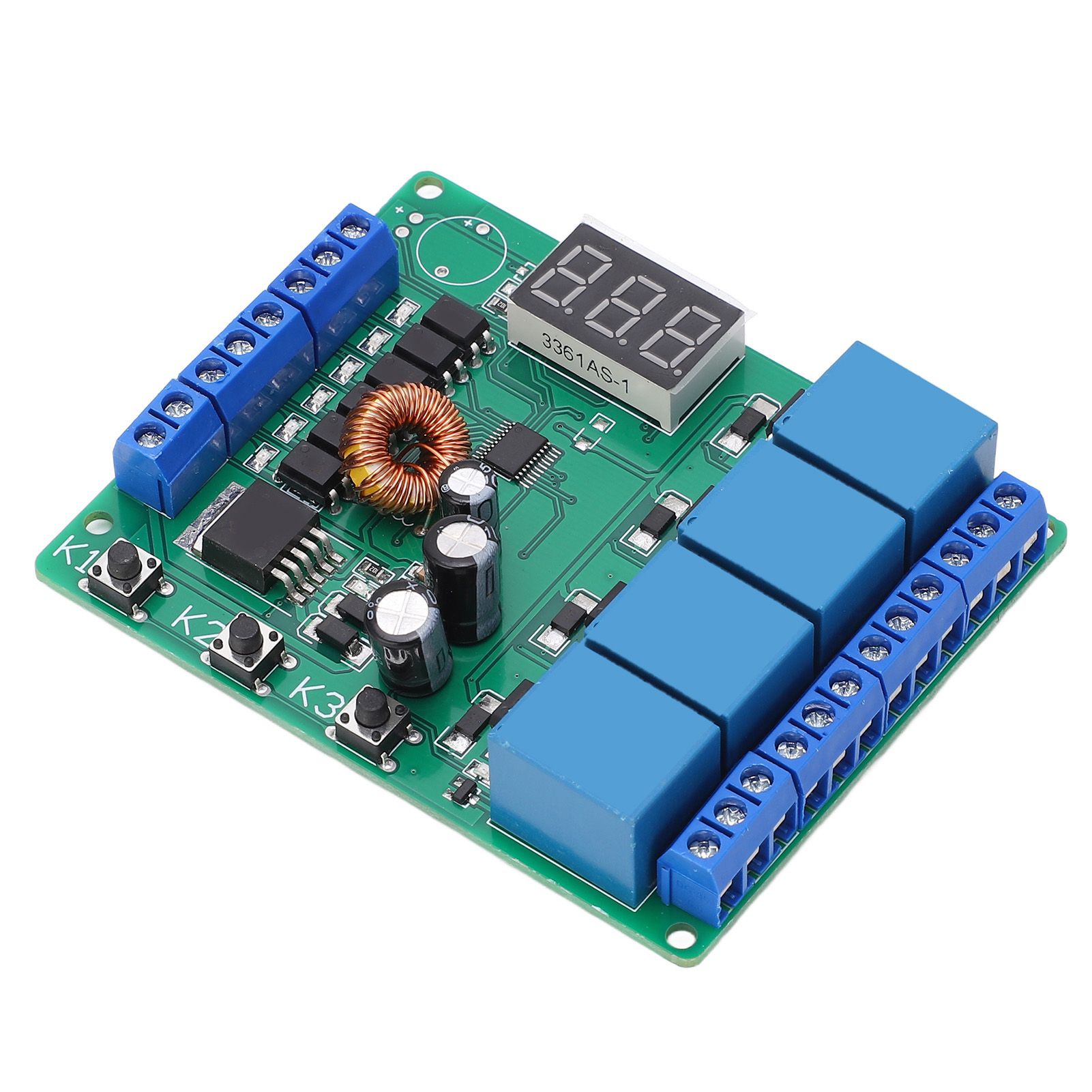 Programmierbares 4-wege-relaismodul Mit Reversibler Relaissteuerung Und Digitalanzeige Für Schaltungen