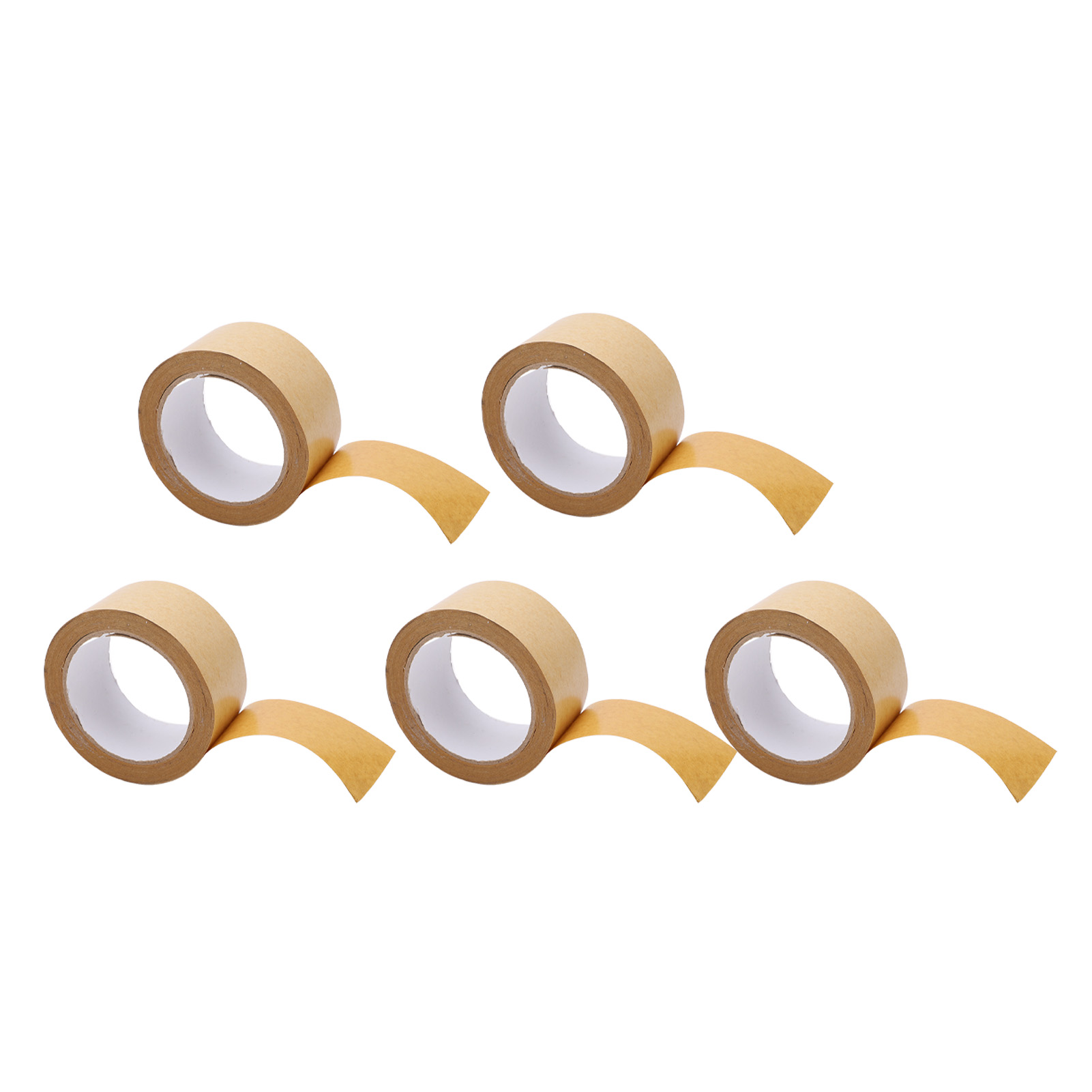 5 Stück Kraftpapierklebeband, Reißfest, Selbstklebend, Biologisch Abbaubar, Umweltfreundlich, Gummiert, Verpackungsklebeband