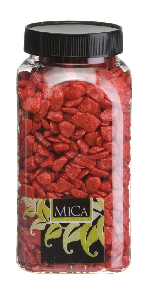 Mica Decorations Dekorative Steine rot 650 ml 1 kg Steine
