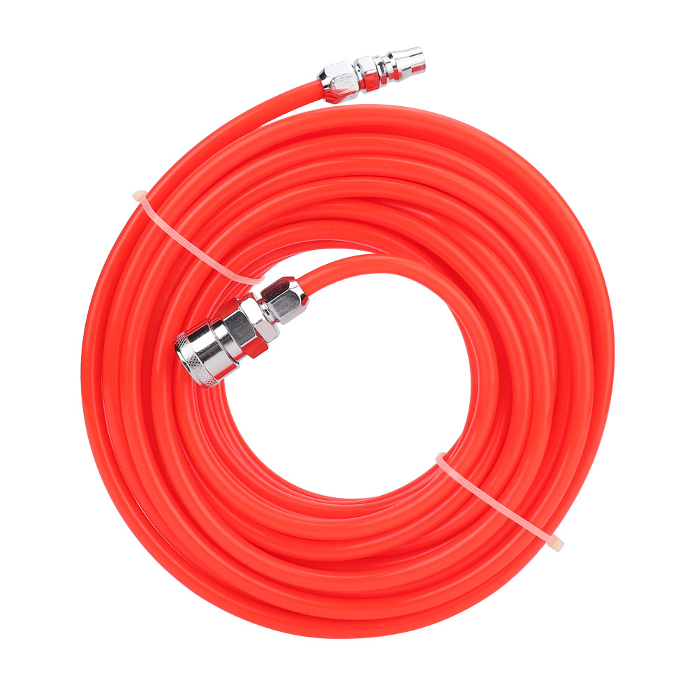 5 X 8 Mm Hochdruck-flexschlauch Für Kompressoren Mit Schnellkupplung (stecker/buchse), 15 M, Rot