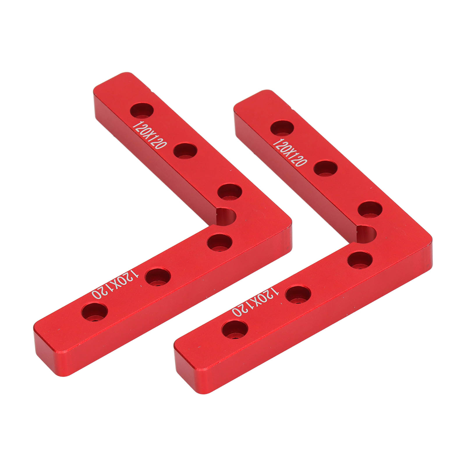 2 Stück 90-grad-positionierwinkel, Aluminiumlegierung, Rechtwinklige Klemmen, Holzbearbeitungswerkzeug, 120 Mm, Rot