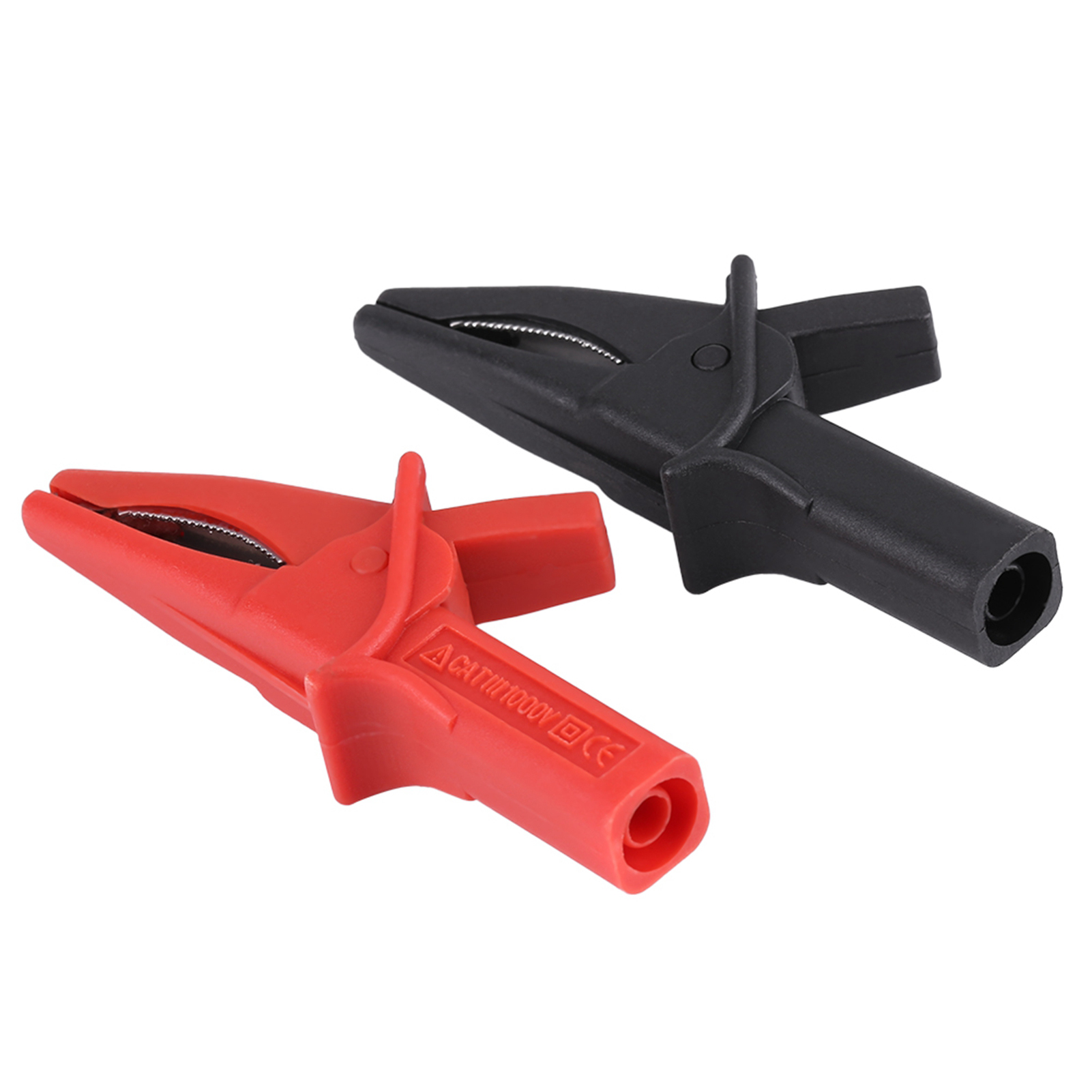 2 Stück Dso3064 Ht18a Große Krokodilklemmen (rot/schwarz) Für Oszilloskop