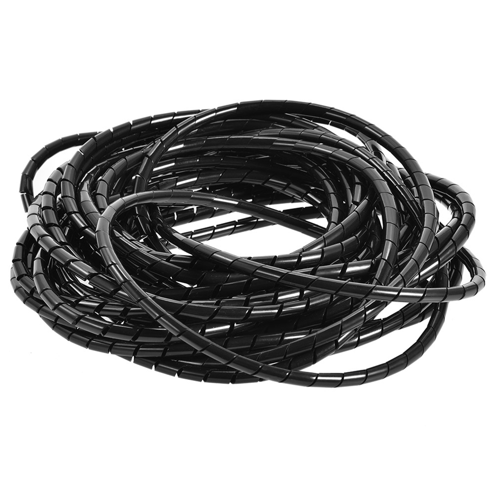 10 M Spiralkabelbinder Zur Kabelführung, Kabelmanagement Für Pc, Tv, Homeoffice, 6 Mm, Schwarz