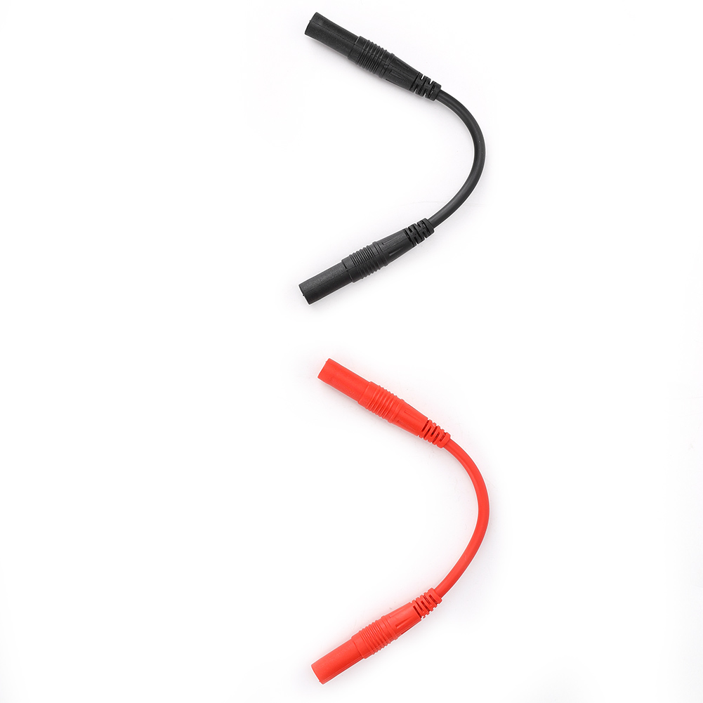 1 Paar 10 Cm Lange, 4 Mm Dicke, Spritzgegossene Bananenstecker-doppelbuchsenkabel, Rot Und Schwarz