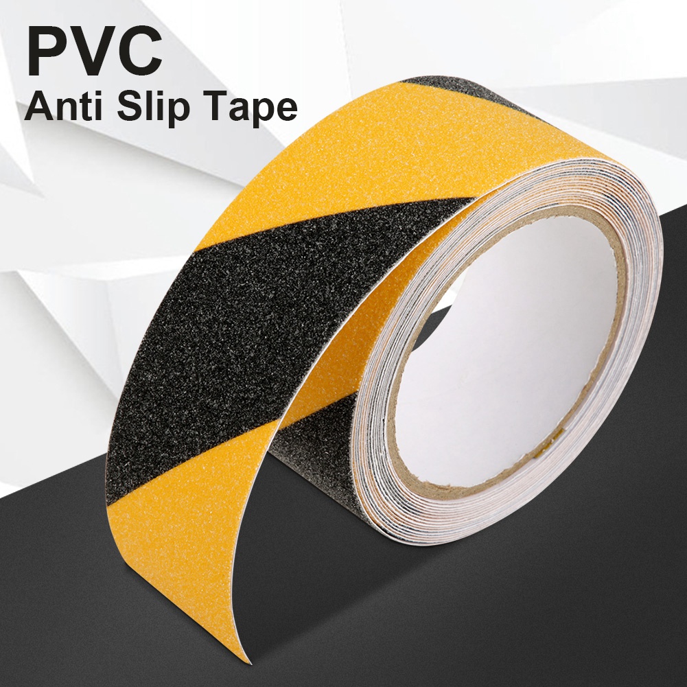 Cm X 5 M Selbstklebendes Pvc-antirutschband, Verschleißfest, Selbstklebend, Für Sicherheitsbodenbeläge (gelb & Schwarz)