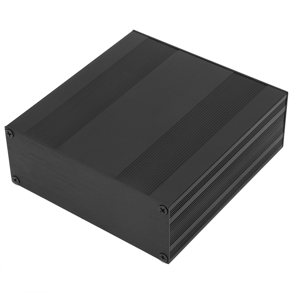 Schwarzes Aluminium-gehäuse Für Leiterplatten, Geteilte Ausführung, Diy-elektronikprojekte