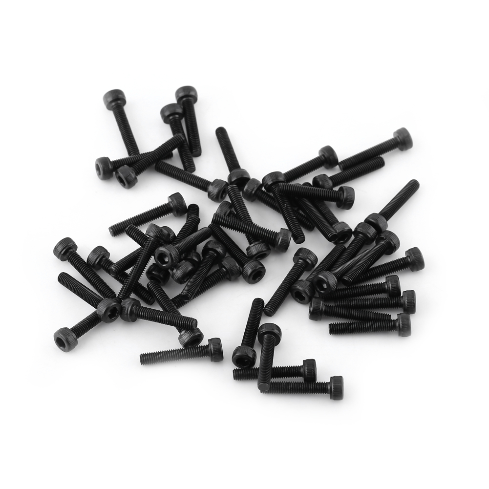 M3 Schwarze Innensechskantschrauben (m316mm, Vollgewinde, 50 Stück)