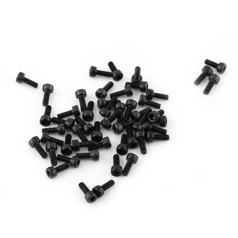 M3 Schwarze Innensechskantschrauben (m38mm, Vollgewinde, 50 Stück)