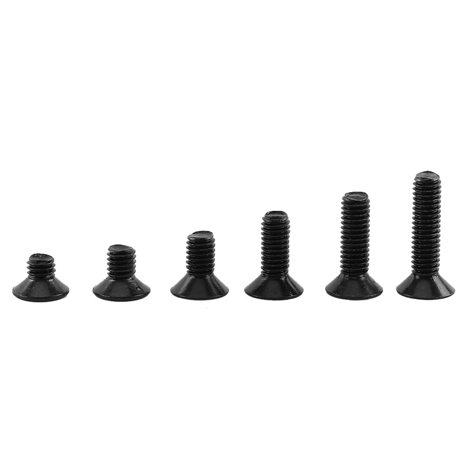 M3 Schwarze Sechskantschrauben Aus Legiertem Stahl Mit Sechskantmuttern Und Unterlegscheiben, Sortiertes Set (flachkopf)