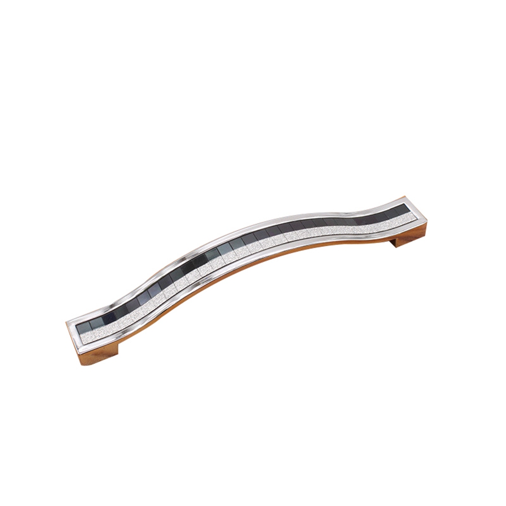 Türknauf Aus Zinklegierung, Schubladengriff, Schrankgriff, Möbelbeschlag (halb Schwarz, 96 Mm)