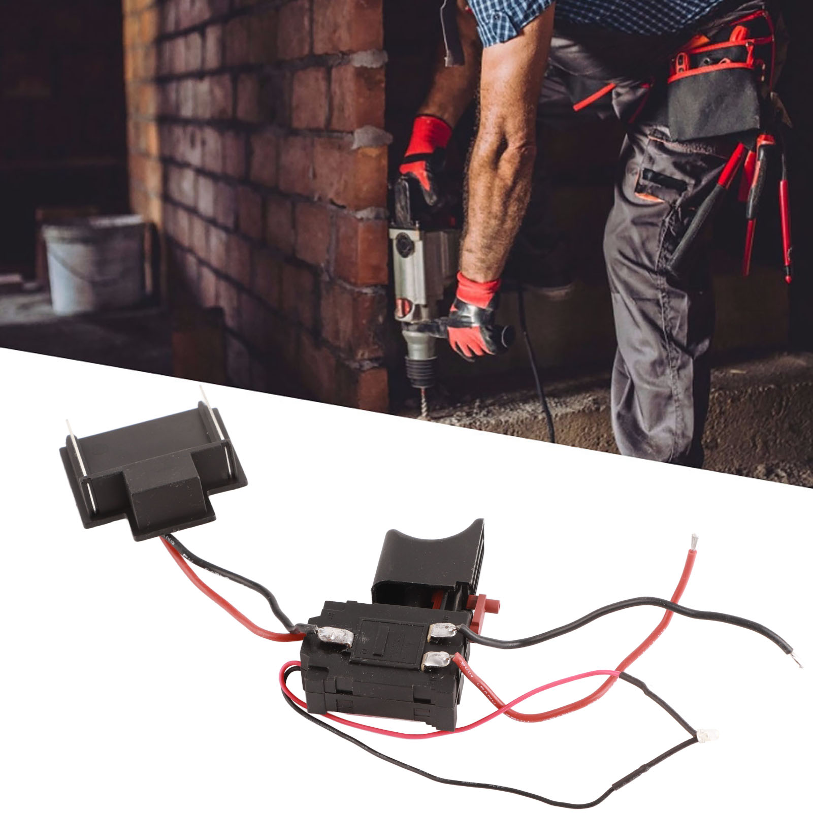 Schwarzer, Einstellbarer Drehzahlregler Mit Cw/ccw-auslöser Für Elektrische Bohrmaschinen (7,2–24 V Dc)