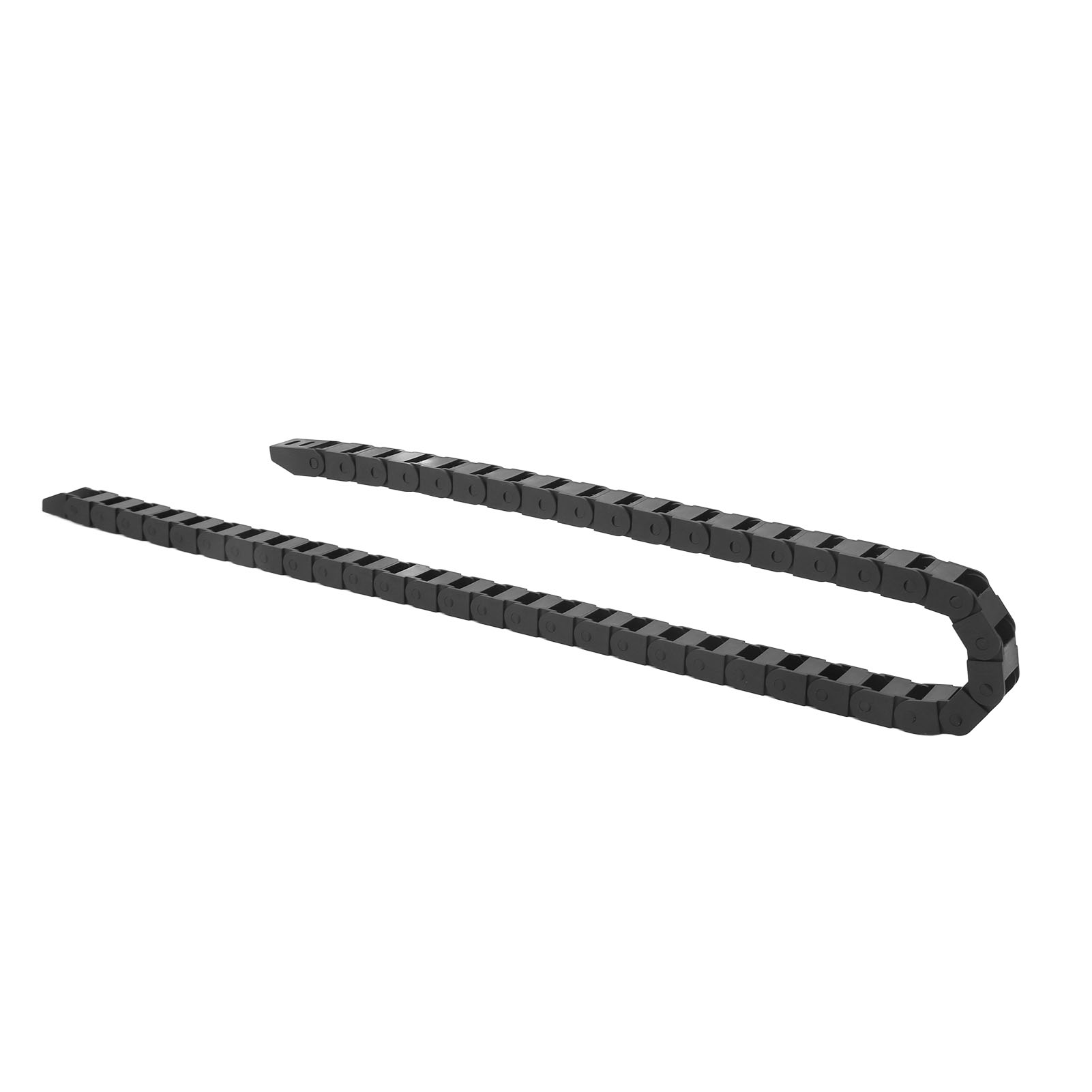 Schwarze Nylon-kabelkette Mit Endverbinder, Drahtträger-schleppkette Für Cnc-maschinen, 1 Meter Lang