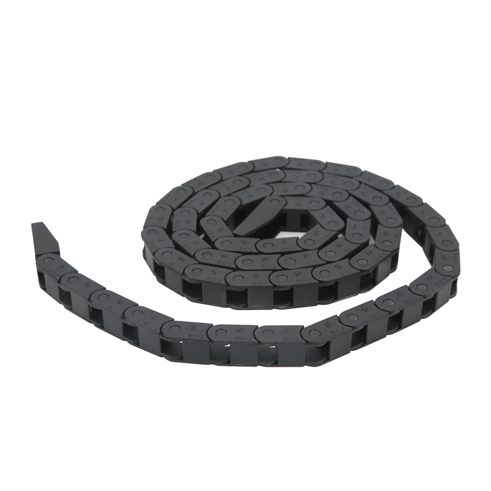 Schwarze Kunststoff-kabelkette Mit Endverbinder Für Cnc-maschinen, 1 Meter