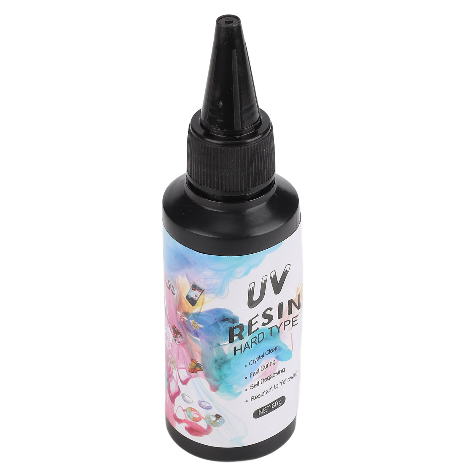 Uv-harz, Handbearbeitet, Transparent, Vergilbungsbeständig, Schnellhärtend, Klarer Uv-klebstoff Für Bastelarbeiten Und Dekorationen, 60 G