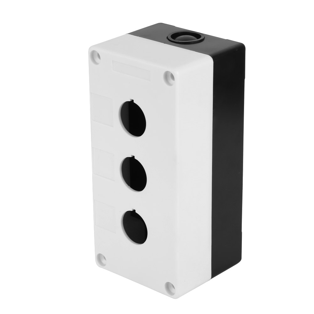 Bx3 22mm Dreiloch-drucktaster-steuerungs-schutzgehäuse Wasserdicht (weiß)