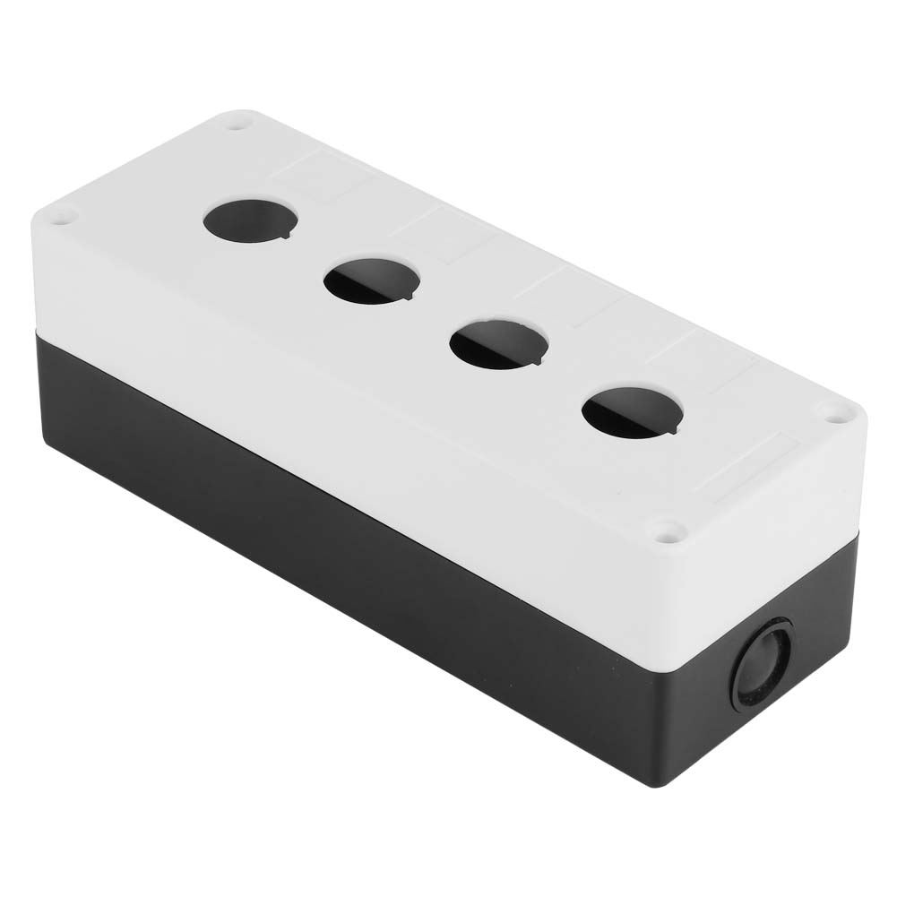 Bx4 22mm Vierloch-druckknopfschalter-schutzgehäuse, Wasserdicht (weiß)