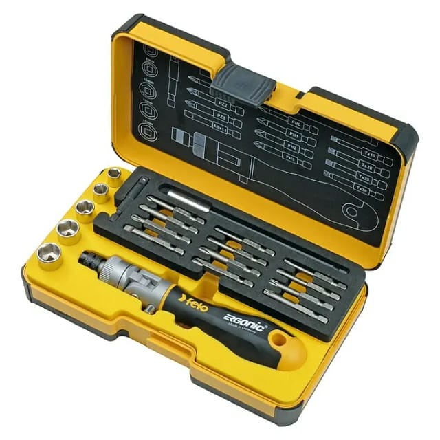 ERGONIC K Ratschenschraubendreher-Set 20-tlg. SL/PH/PZ/TORX®/ND Felo 06072006