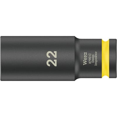 Wera 8790 C Impaktor Deep 05004838001 Innen-Sechskant Steckschlüsseleinsatz 22 mm 1/2" (12.5 mm