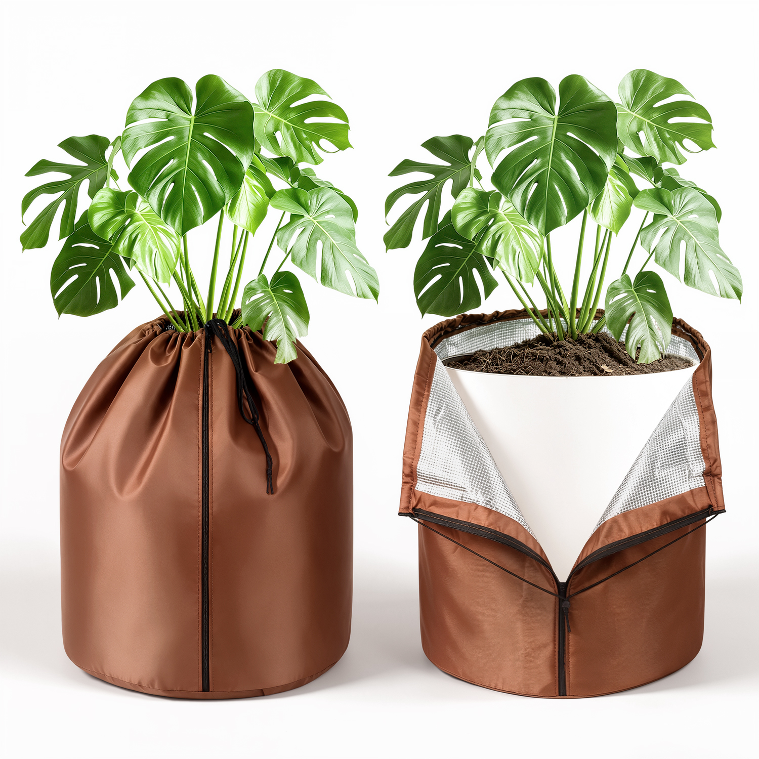 Jiubiaz 2er Winterschutz Für Pflanzen 70x65 Cm Braun Für Kübelpflanzen Und Sträucher
