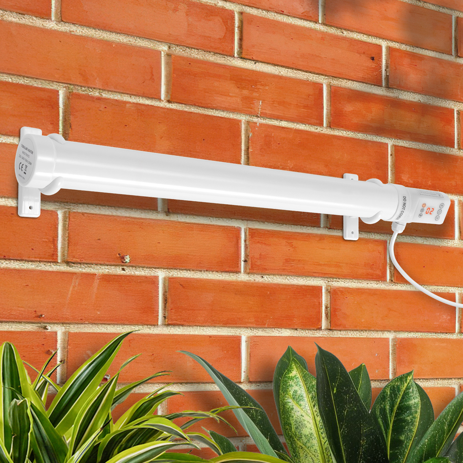 Jiubiaz Elektrische Gewächshausheizung 120 W Mit Timer, Rohrheizung 640 Mm