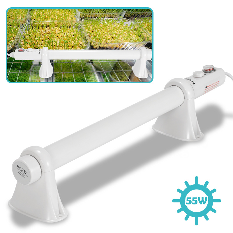 Jiubiaz Elektrische Gewächshausheizung 55 W, Rohrheizung 500 Mm