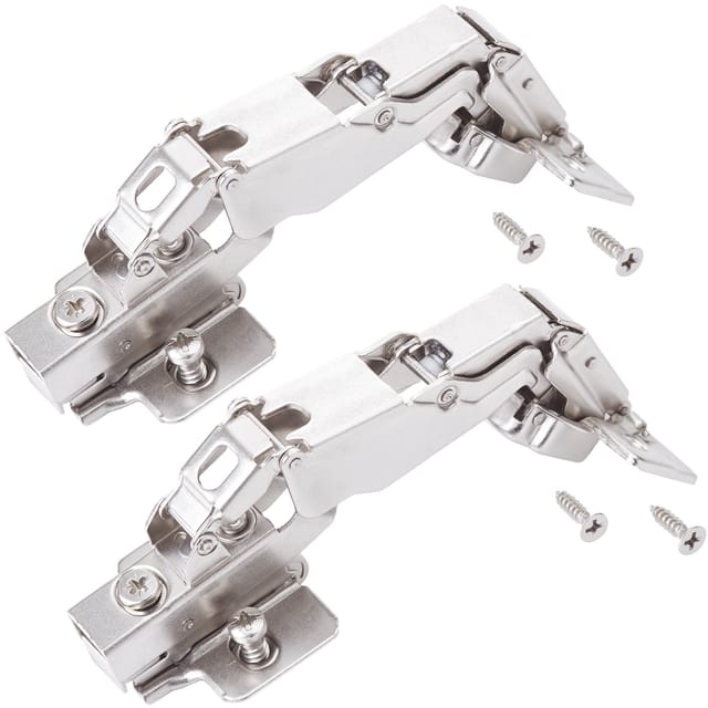 So-tech - 2 Stück Weitwinkelscharniere T45 Innenanschlag 165° Weitwinkel-Topfband mit Soft-Close Topfscharnier inkl. Montageplatte von sotech