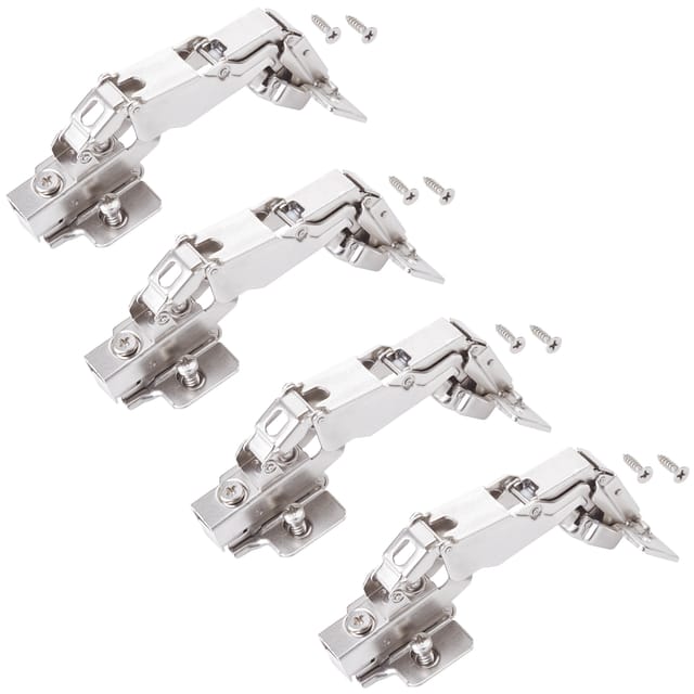 So-tech - 4 Stück Weitwinkelscharniere T45 Innenanschlag 165° Weitwinkel-Topfband mit Soft-Close Topfscharnier inkl. Montageplatte von sotech