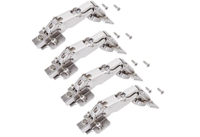 So-tech - 4 Stück Weitwinkelscharniere T52 Eckanschlag 165° Weitwinkel-Topfband mit Soft-Close Topfscharnier inkl. Montageplatte von sotech