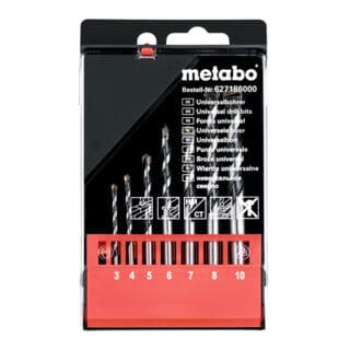 Metabo Universalbohrer in Kassette Bohrerset Mehrzweckbohrer Bohrer 627186000