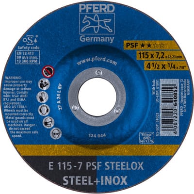 Pferd Schruppscheibe e 115-7 Psf Steelox