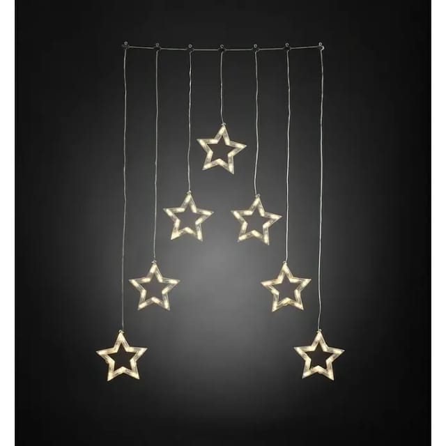 Konstsmide Lichtervorhang-Sterne Außen 24 V EEK: G (A - G) 70 LED Warmweiß (B x H) 72 cm x 118 cm