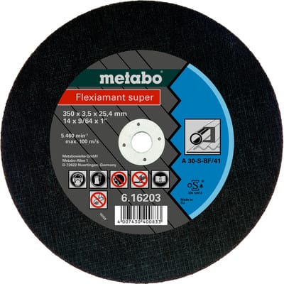 Metabo Flexiamant super 400x4,0x25,4 Stahl, Trennscheibe, gerade Ausführung 10 Stk