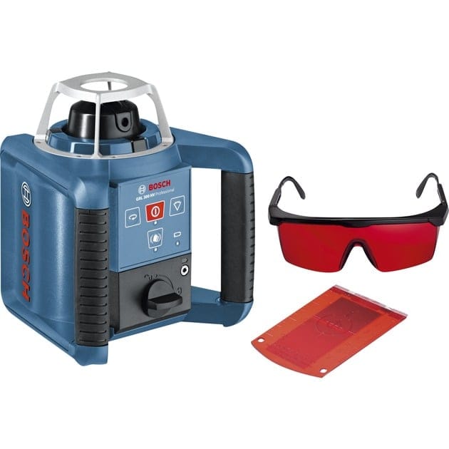 Bosch Rotationslaser-Set grl 300 hv mit Zubehör + BT170 hd + gr 240 im Handwerkerkoffer