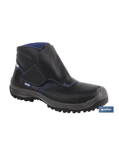Cofan - Schwarzer Lederstiefel mit Klettverschluss S3 Modell Urian t 40
