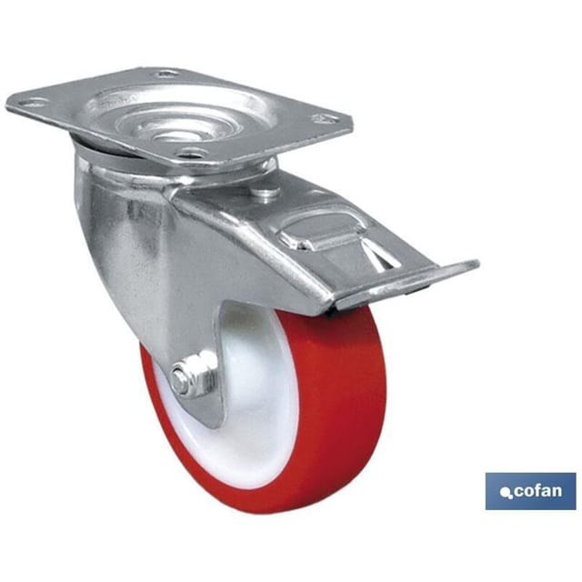 Polyurethan-Radplatte/Bremse Ø100x30mm