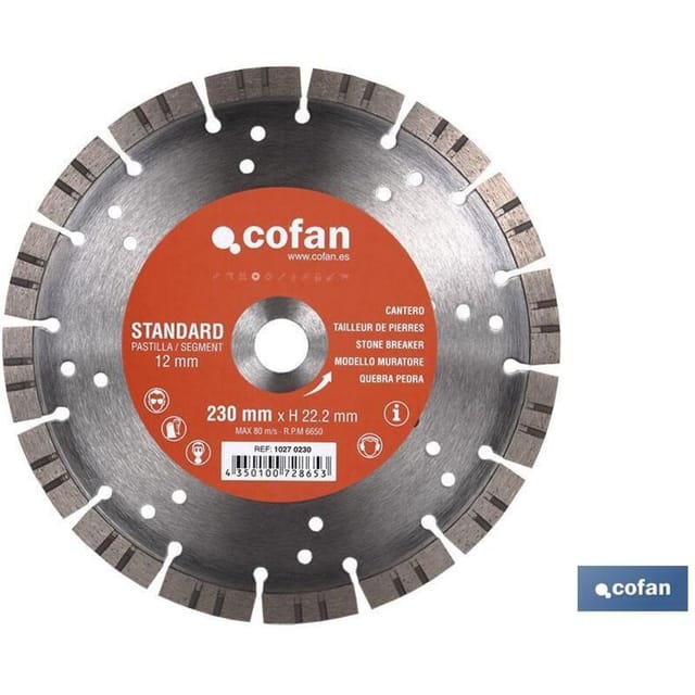 Steinmetz-Diamantklinge Standard H-12 mm, 230 mm