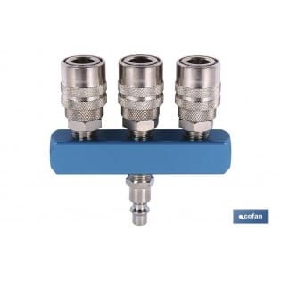 Schnellstecker mit 3 Steckdosen