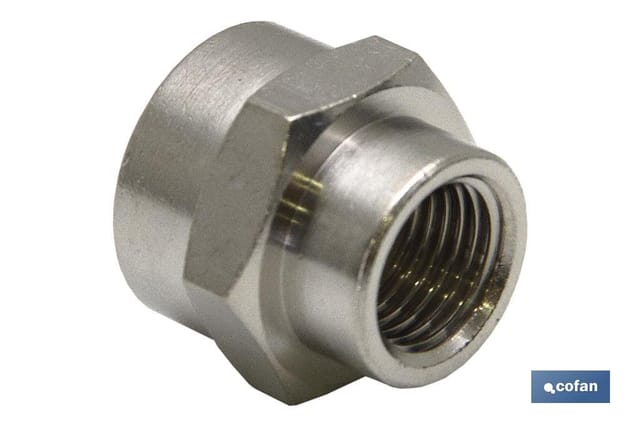 Vernickelte Messing-HH-Reduzierhülse M-1/8 R-1/4