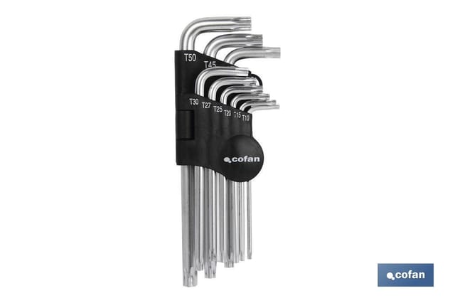 Satz mit 9 Torx-Winkelschlüsseln (T-10 - T-50)