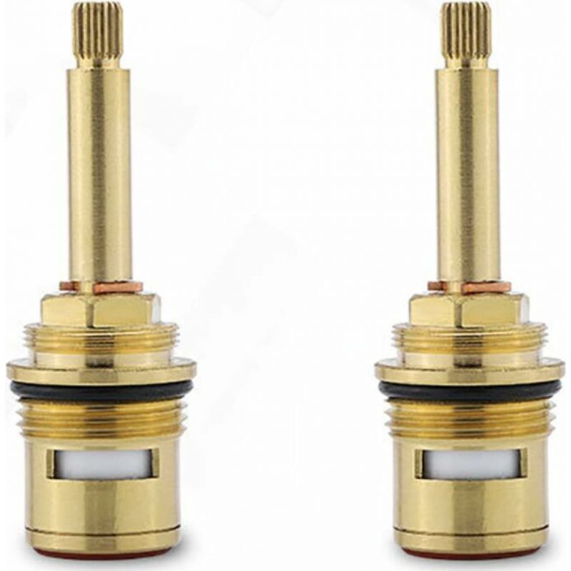 Set Mit 2 Keramik- Und Messinghähnen, Rot Und Blau – 3/4" Bsp-anschluss – Maximale Temperatur 90 °c – Einfache Installation Mit O-ringen
