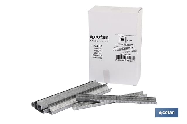 Schachtel mit Heftklammern 80/6 mm (10.000 Stück)