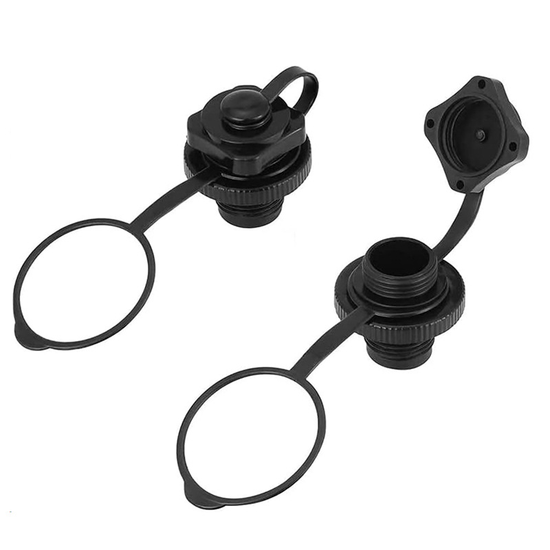 Ventilkappe Für Luftmatratzen, Boston-ventil, Ventilaufsatz, Luftstopfen, Zubehör Für Kajaks Und Schlauchboote – Schwarz – 22 Mm Außendurchmesser (gewinde)