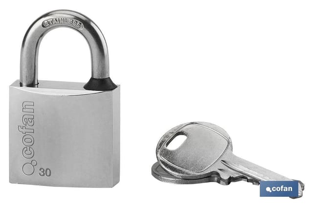 Quality Plus 30 mm Edelstahl-Vorhängeschloss