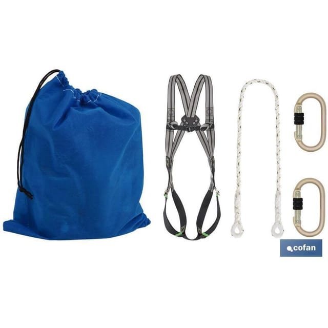 Cofan - Gurtset 2 Punkte + Seil + 2 Karabiner
